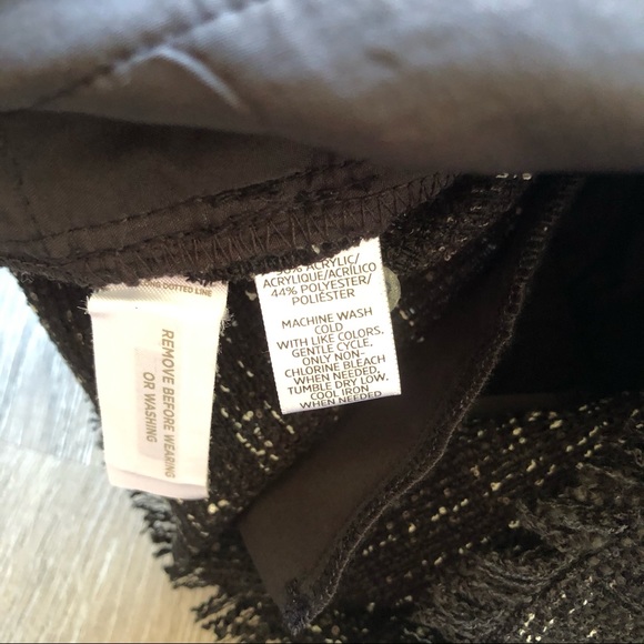 NWT Loft Black Fringe Tweed Shorts Sz 2 - Picture 8 of 9